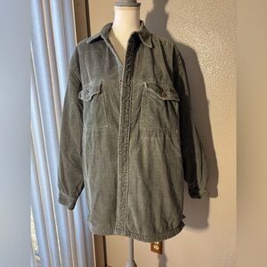 High Sierra Men's Green Corduroy Sherpa  Shirt Jacket